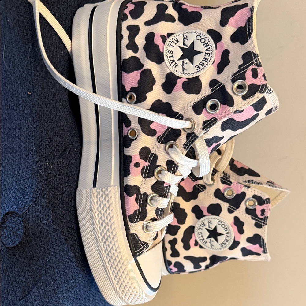 Converse Kids High-Top Sneakers - Pink, Black, and White